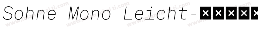 Sohne Mono Leicht字体转换